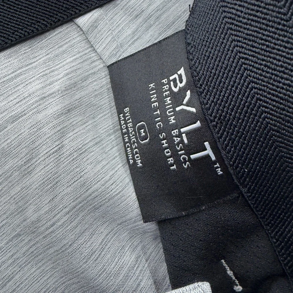 BYLT Premium Basics Mens Kinetic Short Heather Grey Size Medium Athletic Stretch